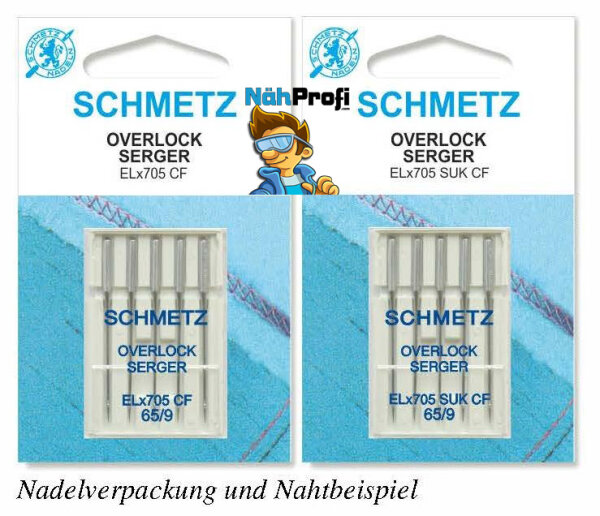 SCHMETZ ELx705 CF SUK NM 90 5er Over-/Coverlock
